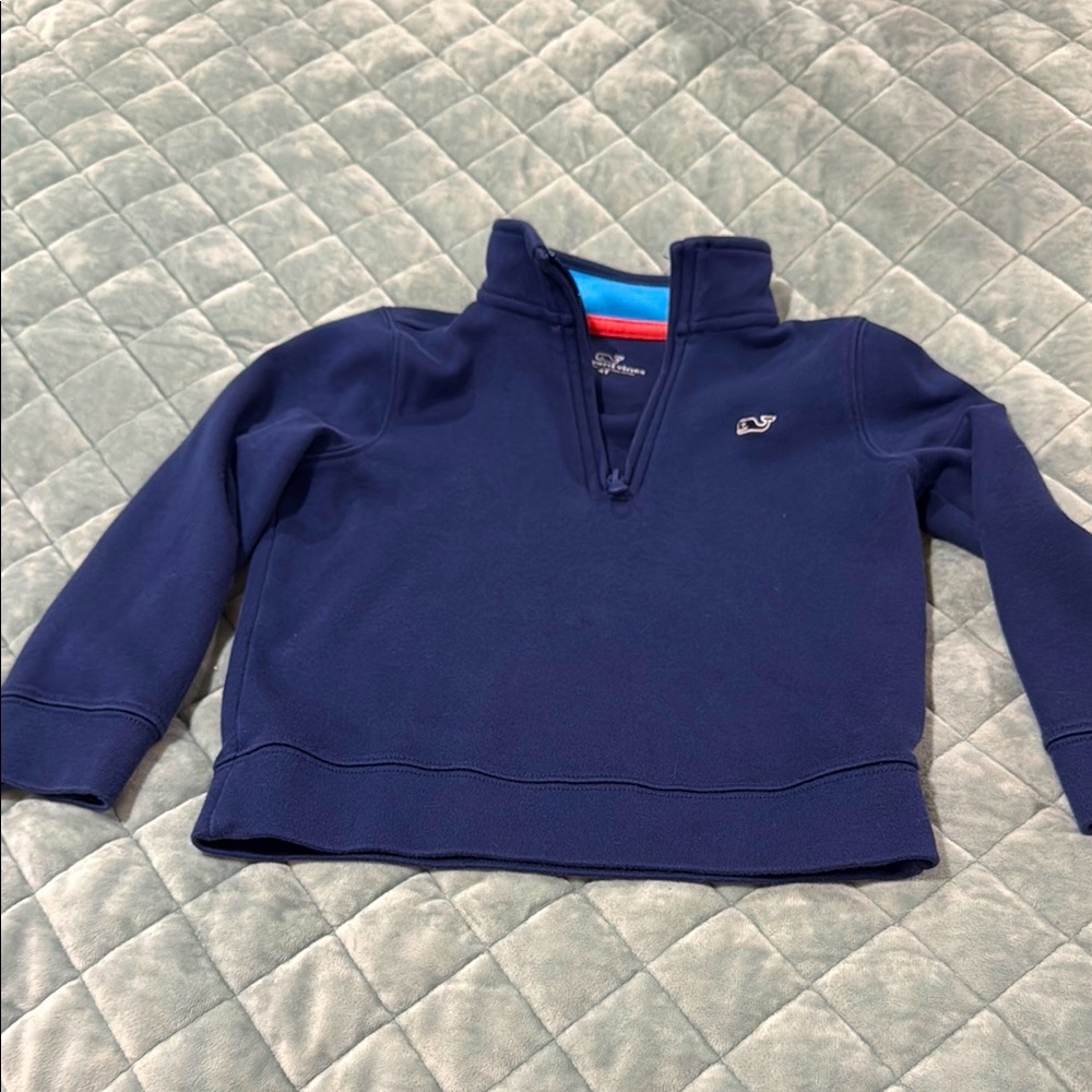 Vineyard Vines Navy Blue Quarter-Zip Pullover for Kids